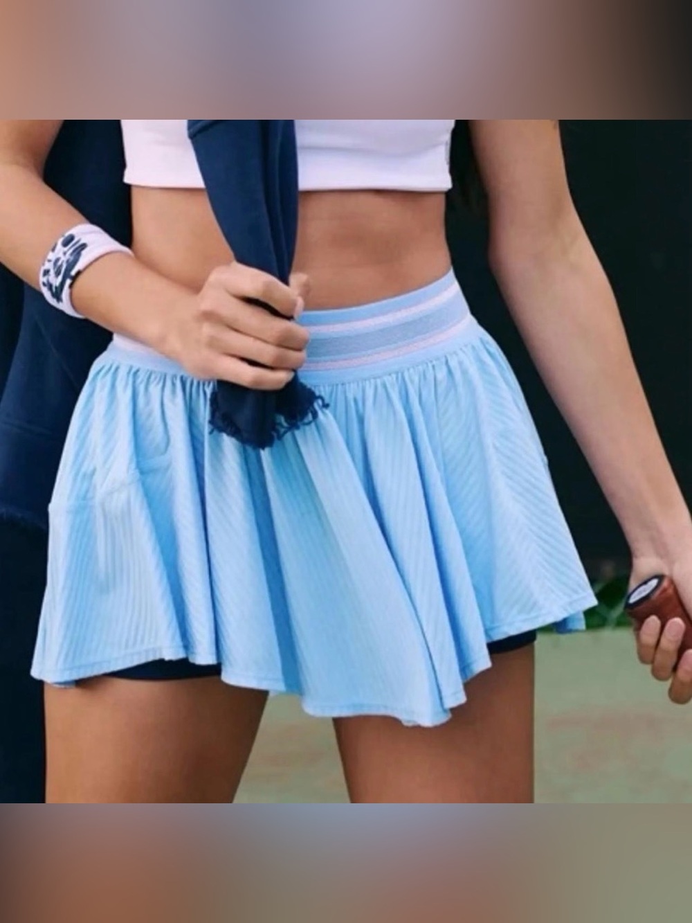 Free People FP Movement Blue Sultry Skort Large NWT